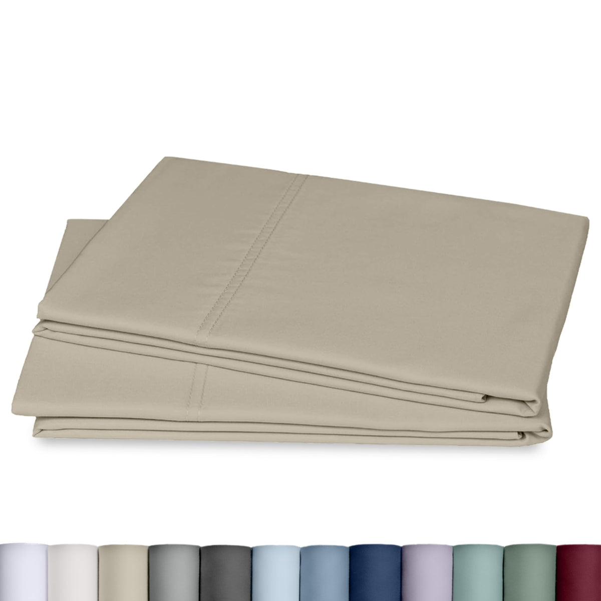 California Design Den 800 Thread Count 2-Pack Pillowcases Standard, White