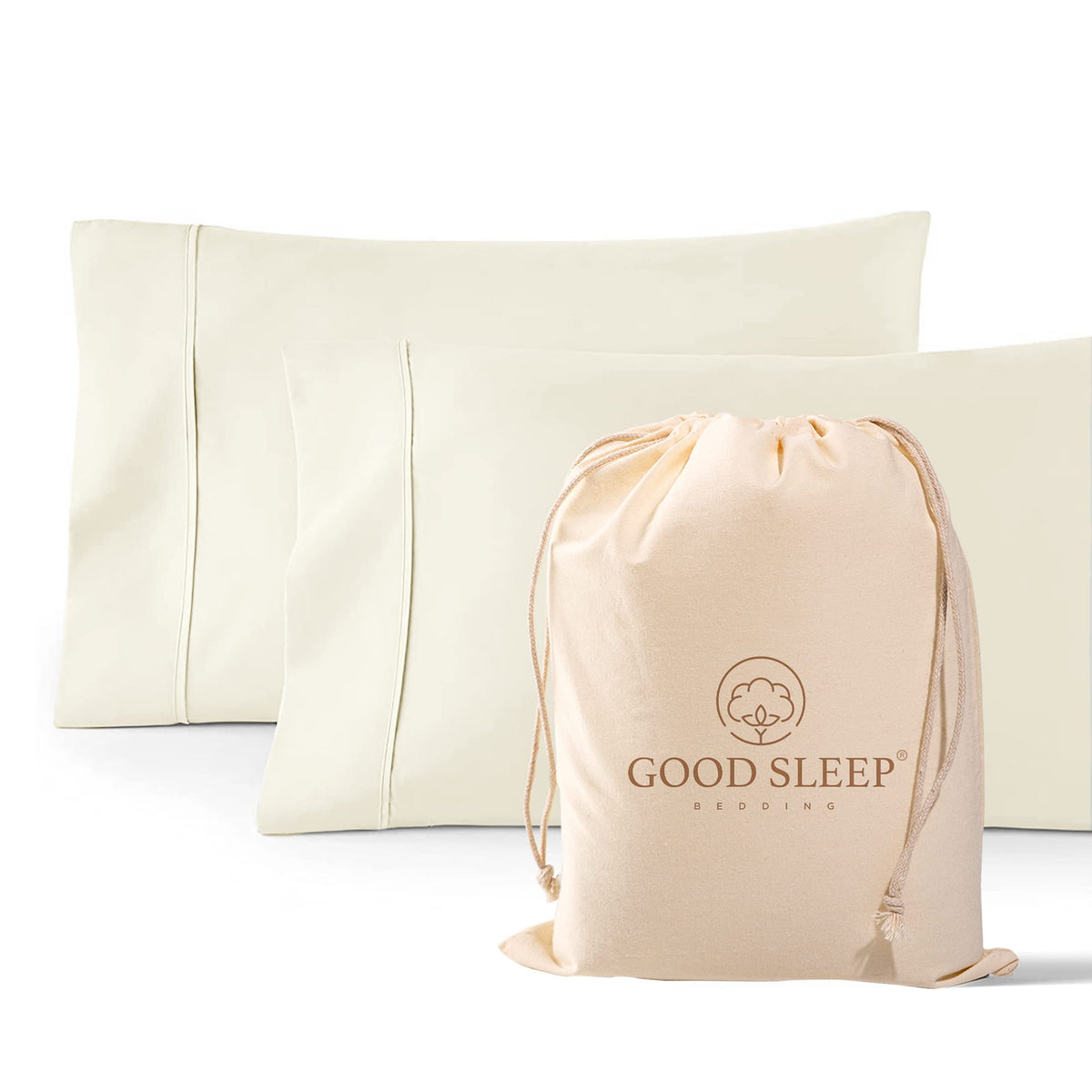 1000 TC Standard Pillowcases Set of 4 100% Egyptian Cotton Pillow Cases