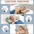 Sleep on Your Side All Night - No Ear Numbness, No Face Marks | Dual Ear Relief Pillow, Ice Silk Satin Cooling Cover, Memory Foam Neck Support, CCidea,sohochic