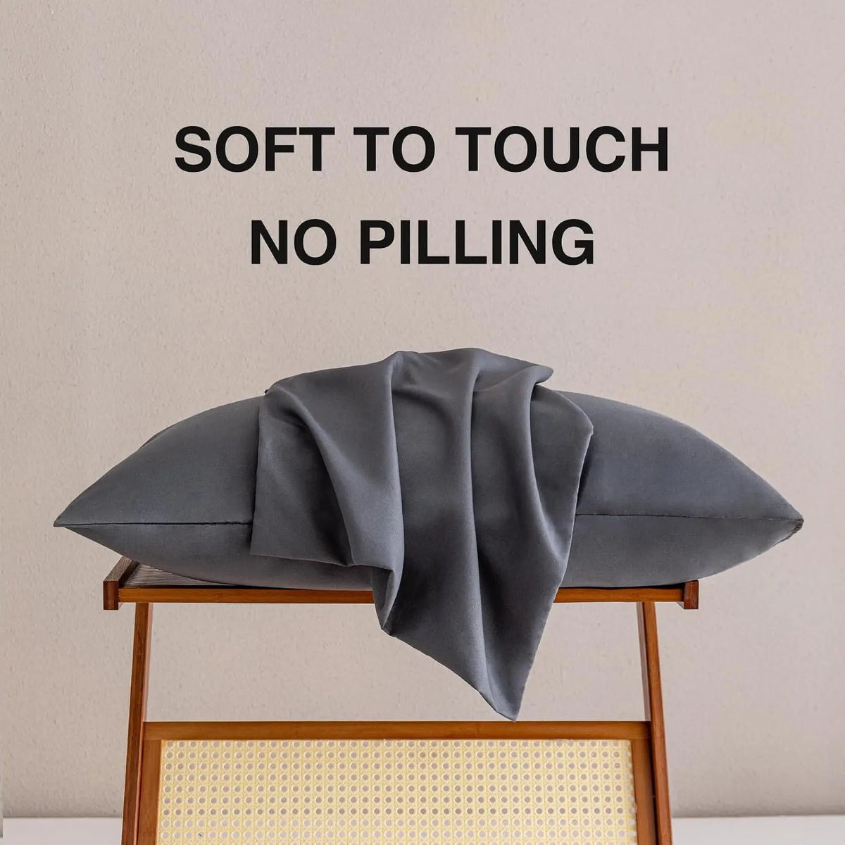 Dark Grey Pillow Cases Set of 4  Size, Envelope Design | Super Soft, Smooth, Breathable Dark Gray Pillow Cases -Microfiber, Machine Washable Lightweight (20X30 Inches (4 ))