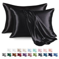 LAASANI 2-Pack Satin Pillowcases, Luxury Silk-Like Pillow Covers for Hair & Skin, Smooth Soft Bedding, Antiallergenic Flat Weave, Envelope Closure, Bedroom Decor