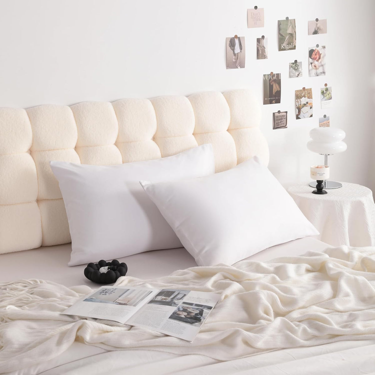 NTBAY Microfiber Queen Pillowcases, 4 Pack, 20 x 30, White