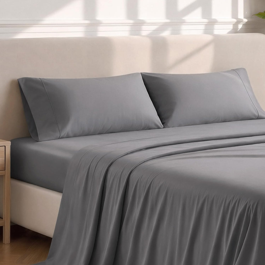 Bare Home Pillowcases Open End (Standard Set of 2, Grey)