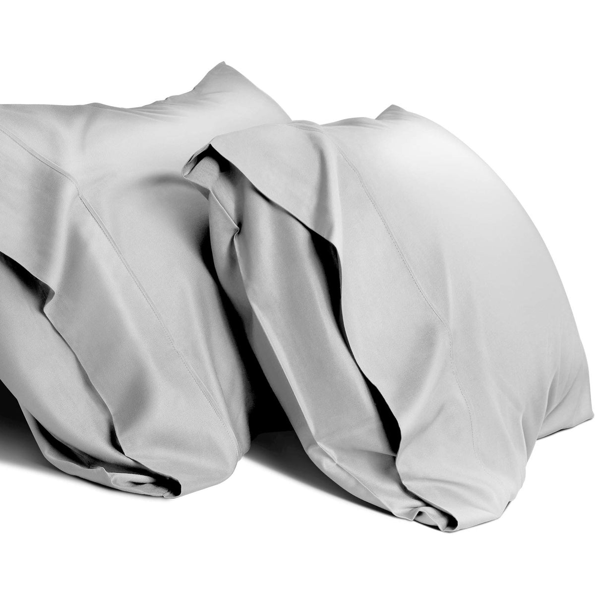 WishSmile Cooling Queen Pillowcases Set of 2 Breathable Cool Silky Soft Rayon Derived from Bamboo Fabric, Moisture Wicking for Hot Sleepers, Hair and Skin Friendly, Dark Grey, 2 Pack, 20x30IN