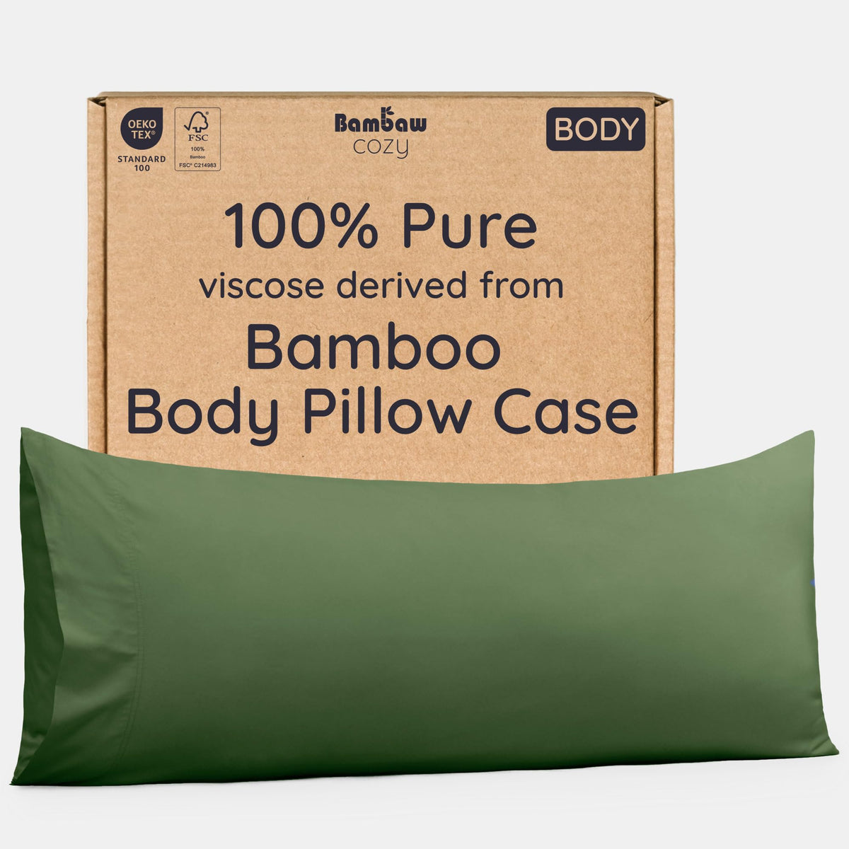 Bambaw 100% Viscose Derived from Bamboo Pillowcase Standard Size – Set of 2 Cooling Pillow Cases for Hot Sleepers, Breathable & Good for the Skin, Cooling Pillow Cover with Envelope Closure (White)