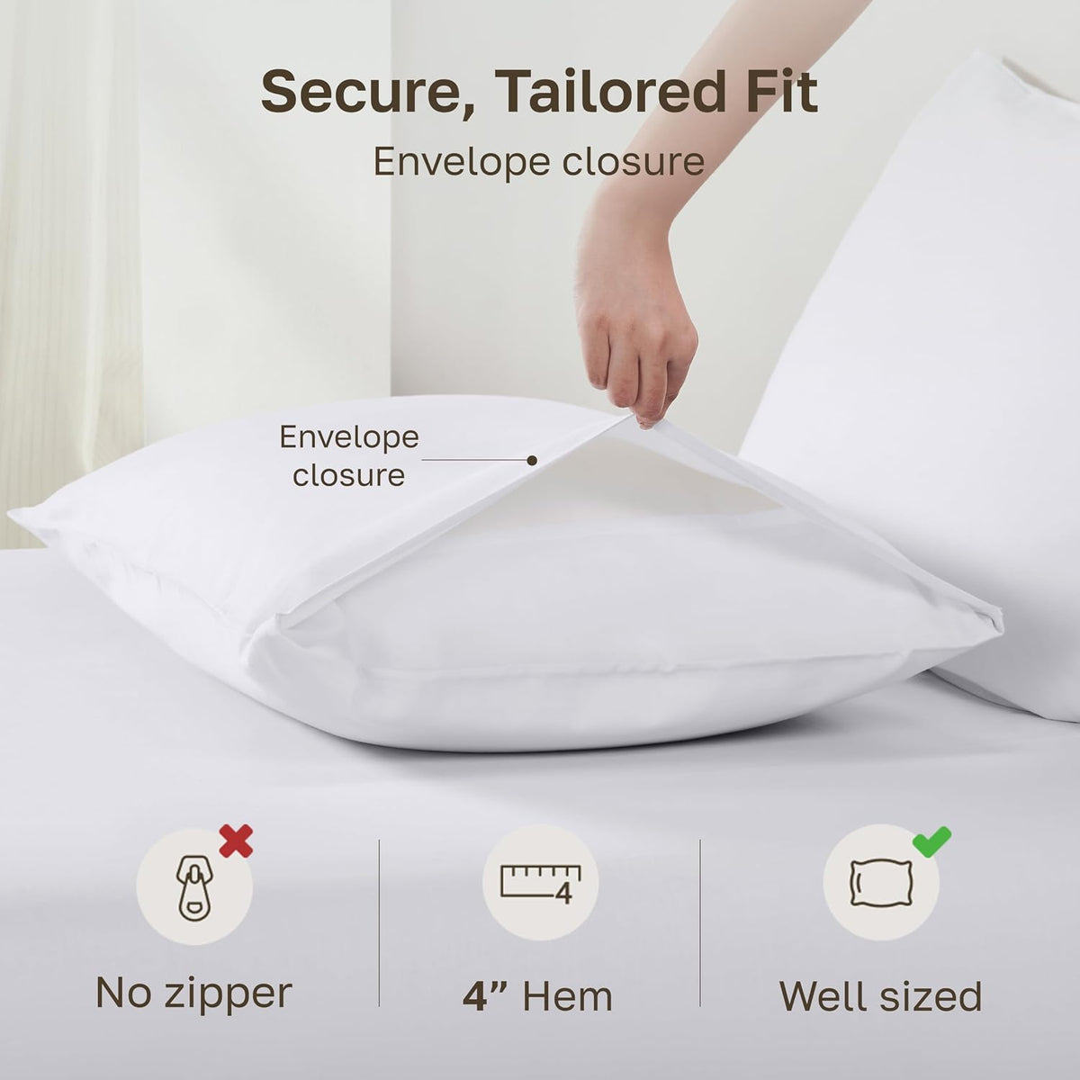 California Design Den 100% Organic Cotton 2-Pack King Pillowcases