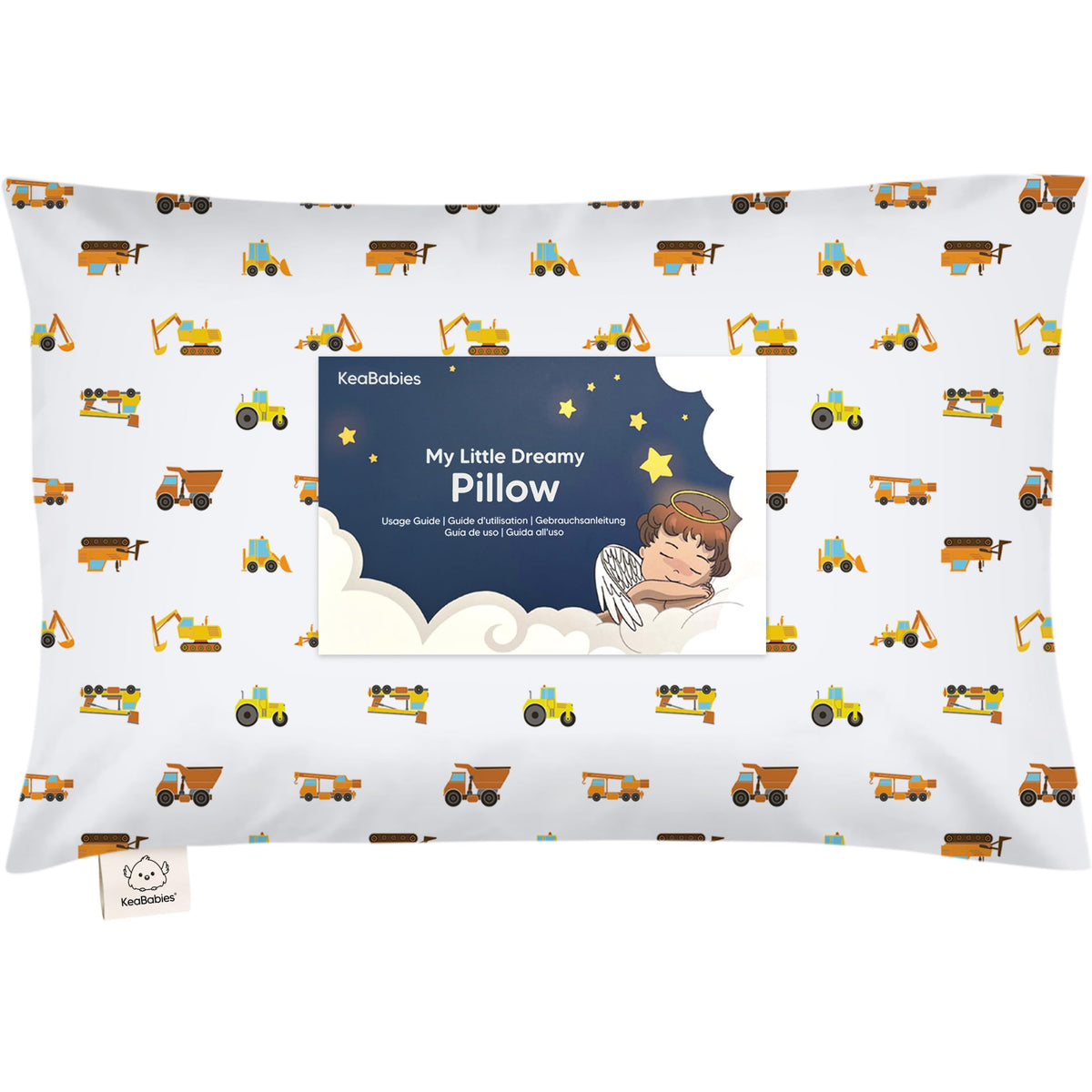 Toddler Pillow with Pillowcase, 13x18 My Little Dreamy Pillow (Soft White)