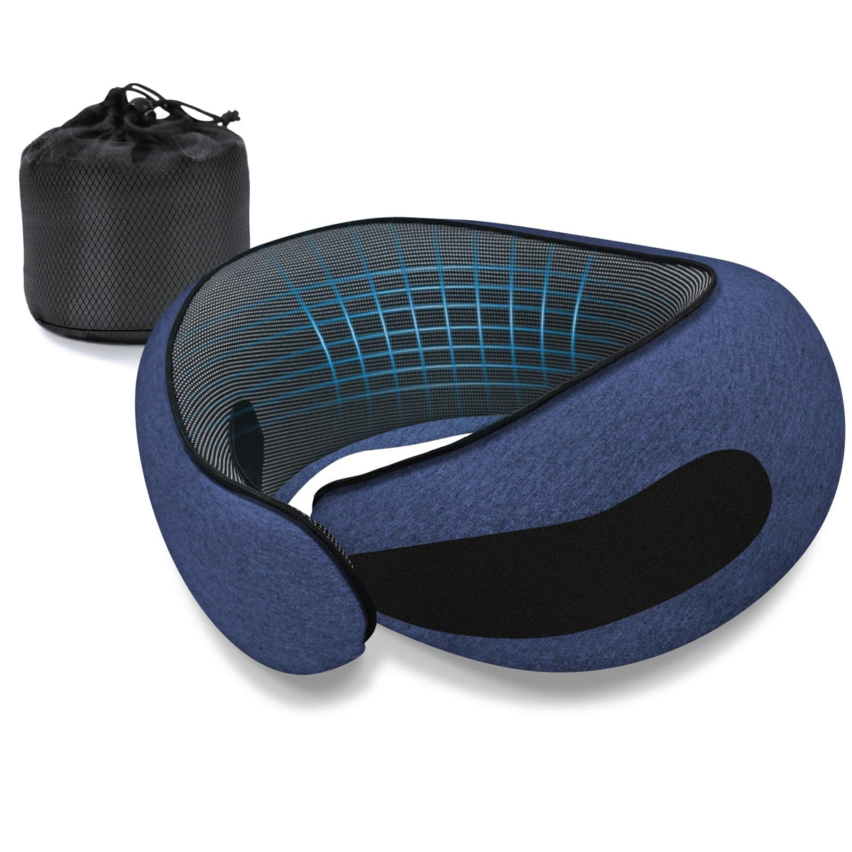 Neck Travel Pillows for Airplanes Memory Foam Neck Comfort Pillow Compact Ergonomic Design Sleeping Essentials for Long Flights Car Rides and Home Use (Grey)
