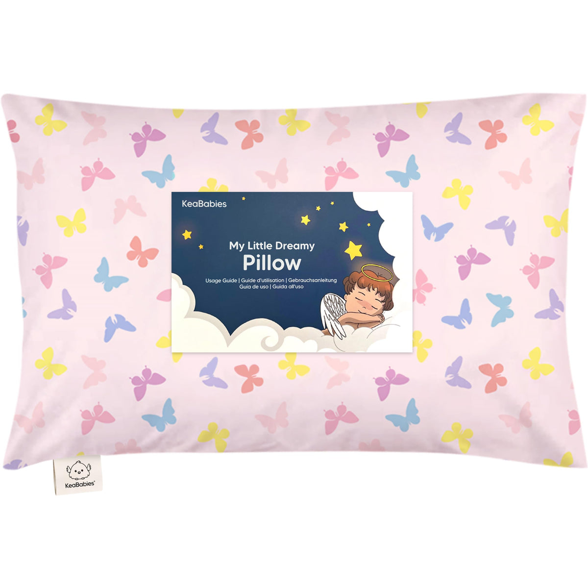 Toddler Pillow with Pillowcase, 13x18 My Little Dreamy Pillow (Soft White)