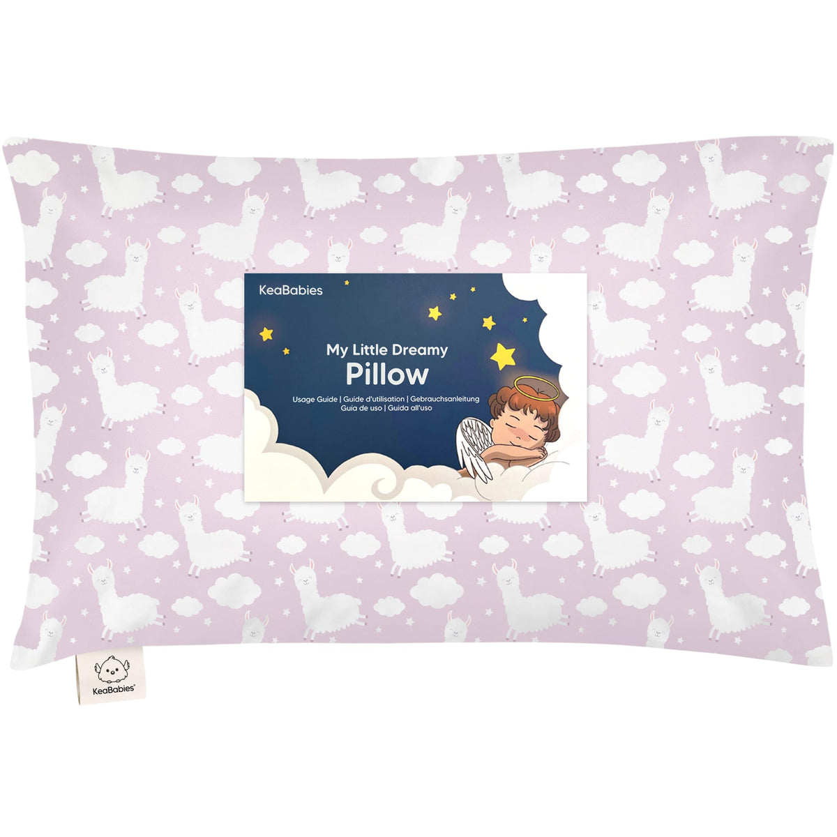 Toddler Pillow with Pillowcase, 13x18 My Little Dreamy Pillow (Soft White)