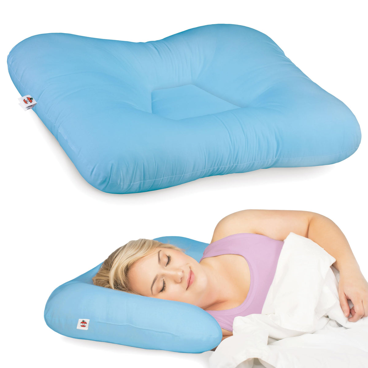 Tri-Core Ergonomic Cervical Pillow for Neck Pain Relief Full Size Firm WH
