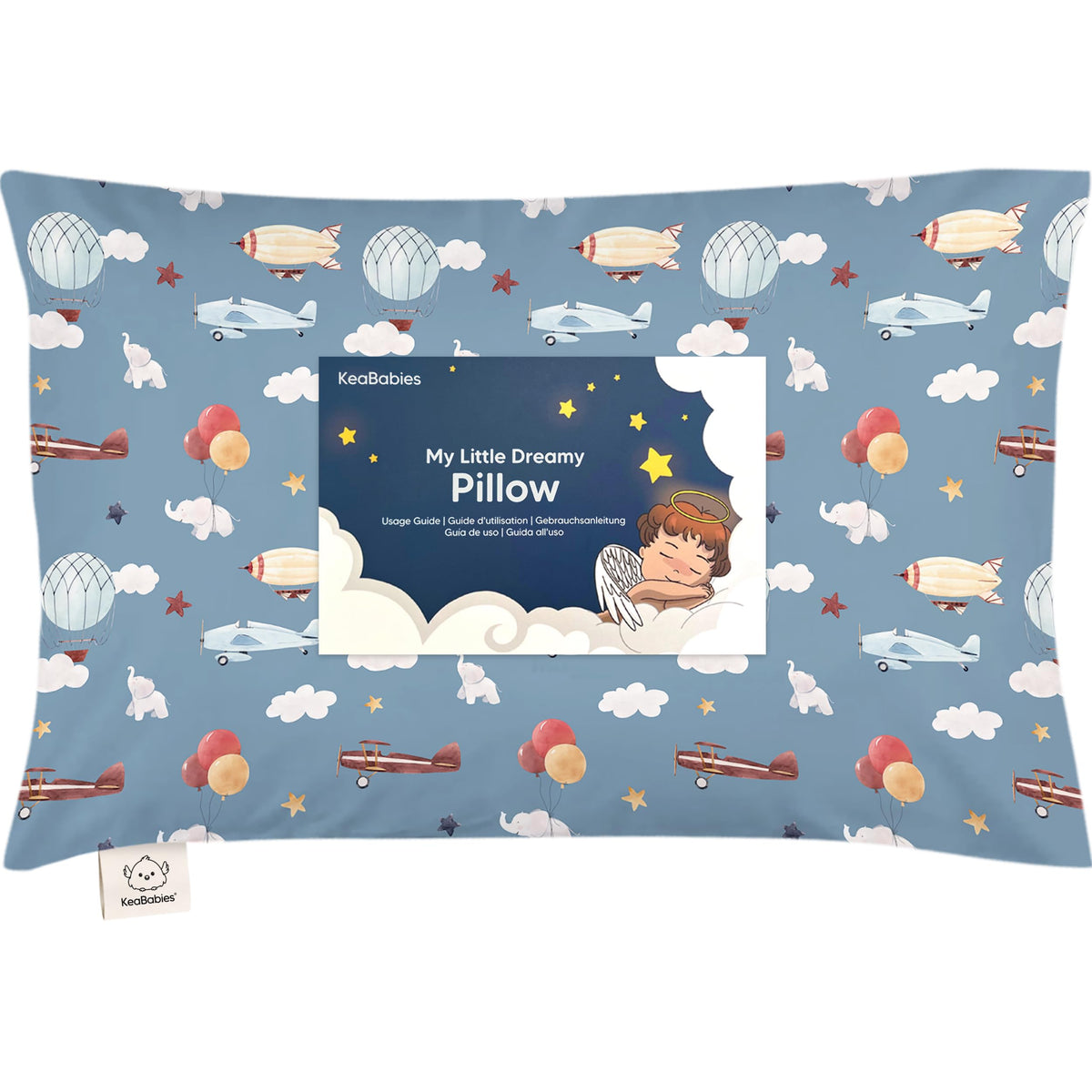 Toddler Pillow with Pillowcase, 13x18 My Little Dreamy Pillow (Soft White)