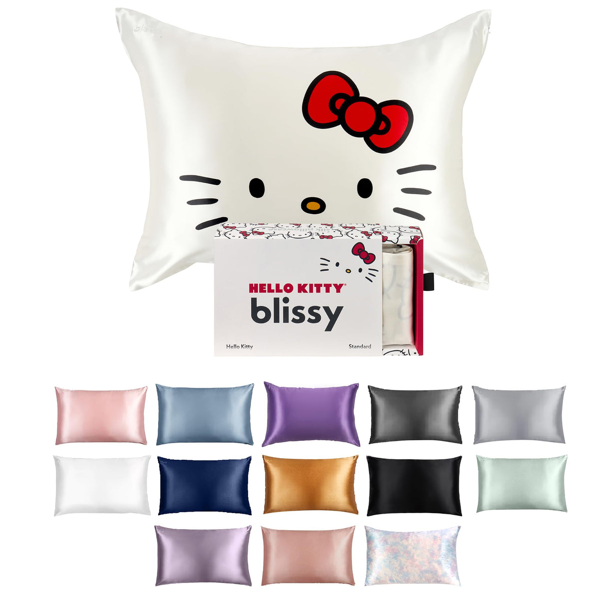 Blissy Silk Pillowcase - 100% Pure Mulberry Silk - 22 Momme 6A High-Grade Fibers - Silk Pillow Cover for Hair & Skin - Regular, Queen & King (Blissy White, Standard)