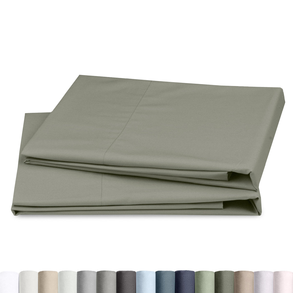 California Design Den 100% Egyptian Cotton 2-Pack Pillowcases Queen Size