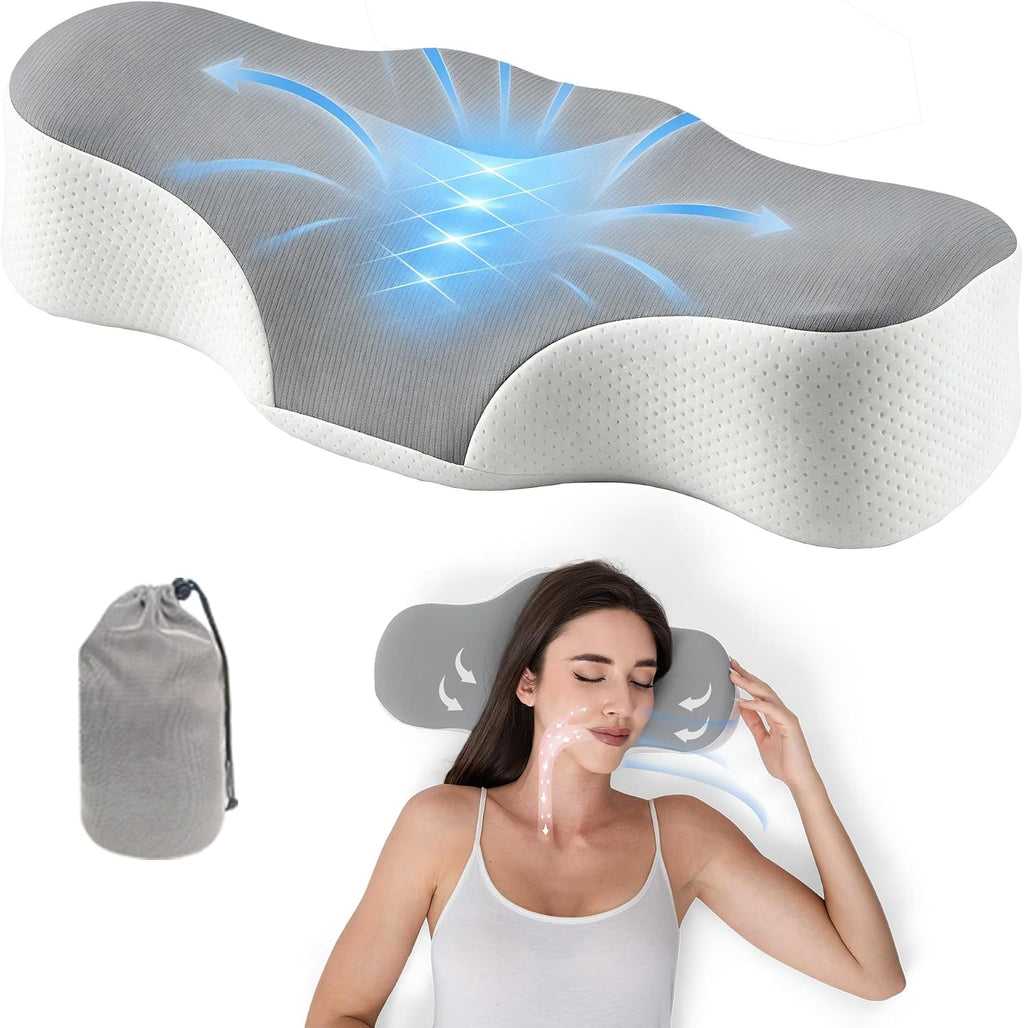 Bespilow Travel Size Cervical Neck Pillow for Sleeping,Ergonomic Support