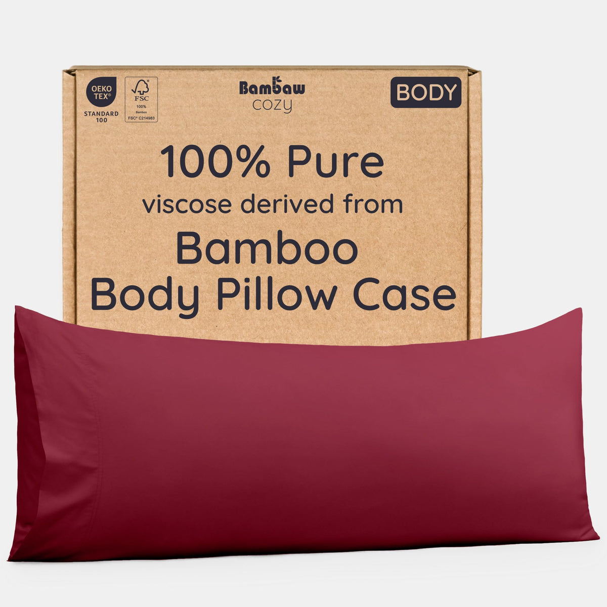 Bambaw 100% Viscose Derived from Bamboo Pillowcase Standard Size – Set of 2 Cooling Pillow Cases for Hot Sleepers, Breathable & Good for the Skin, Cooling Pillow Cover with Envelope Closure (White)