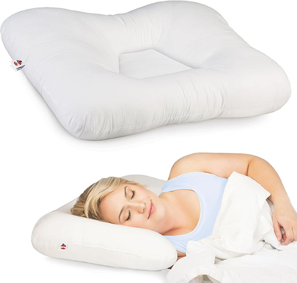 Tri-Core Ergonomic Cervical Pillow for Neck Pain Relief Full Size Firm WH