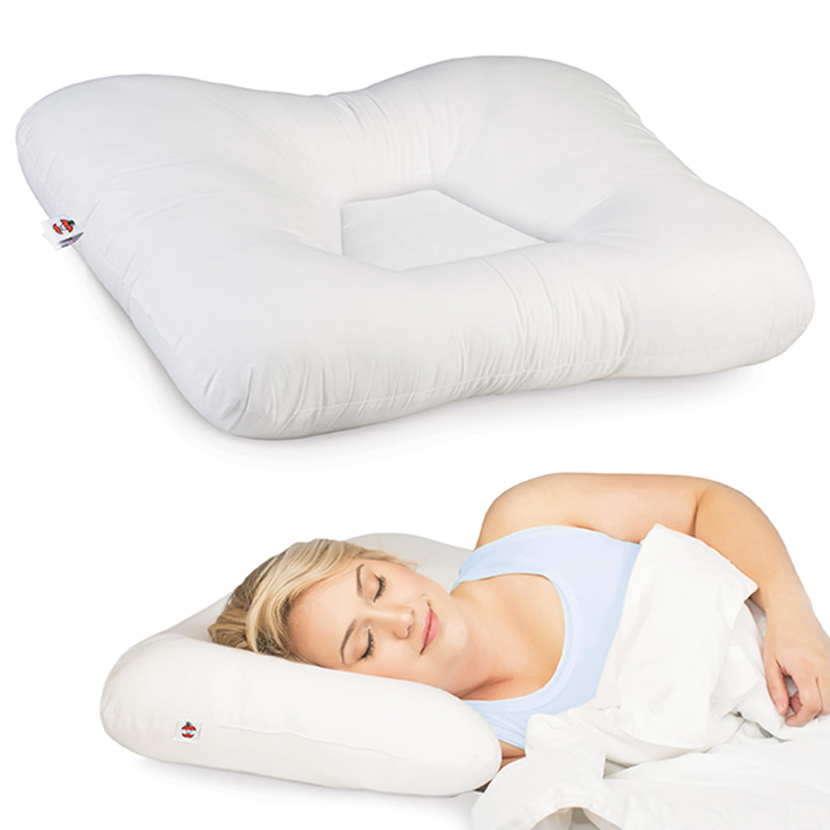 Tri-Core Ergonomic Cervical Pillow for Neck Pain Relief Full Size Firm WH