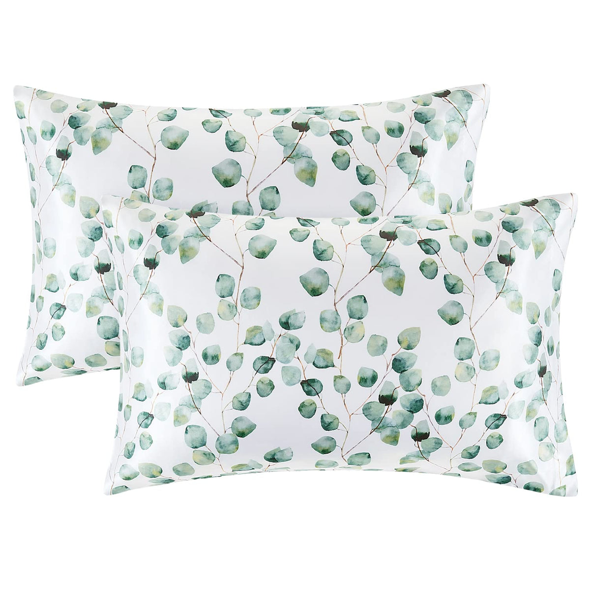 EXQ Home Satin Pillowcase for Hair and Skin Queen - Printed Black Sun