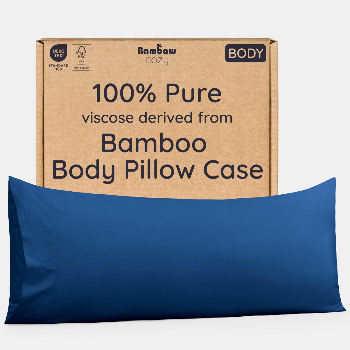 Bambaw 100% Viscose Derived from Bamboo Pillowcase Standard Size – Set of 2 Cooling Pillow Cases for Hot Sleepers, Breathable & Good for the Skin, Cooling Pillow Cover with Envelope Closure (White)