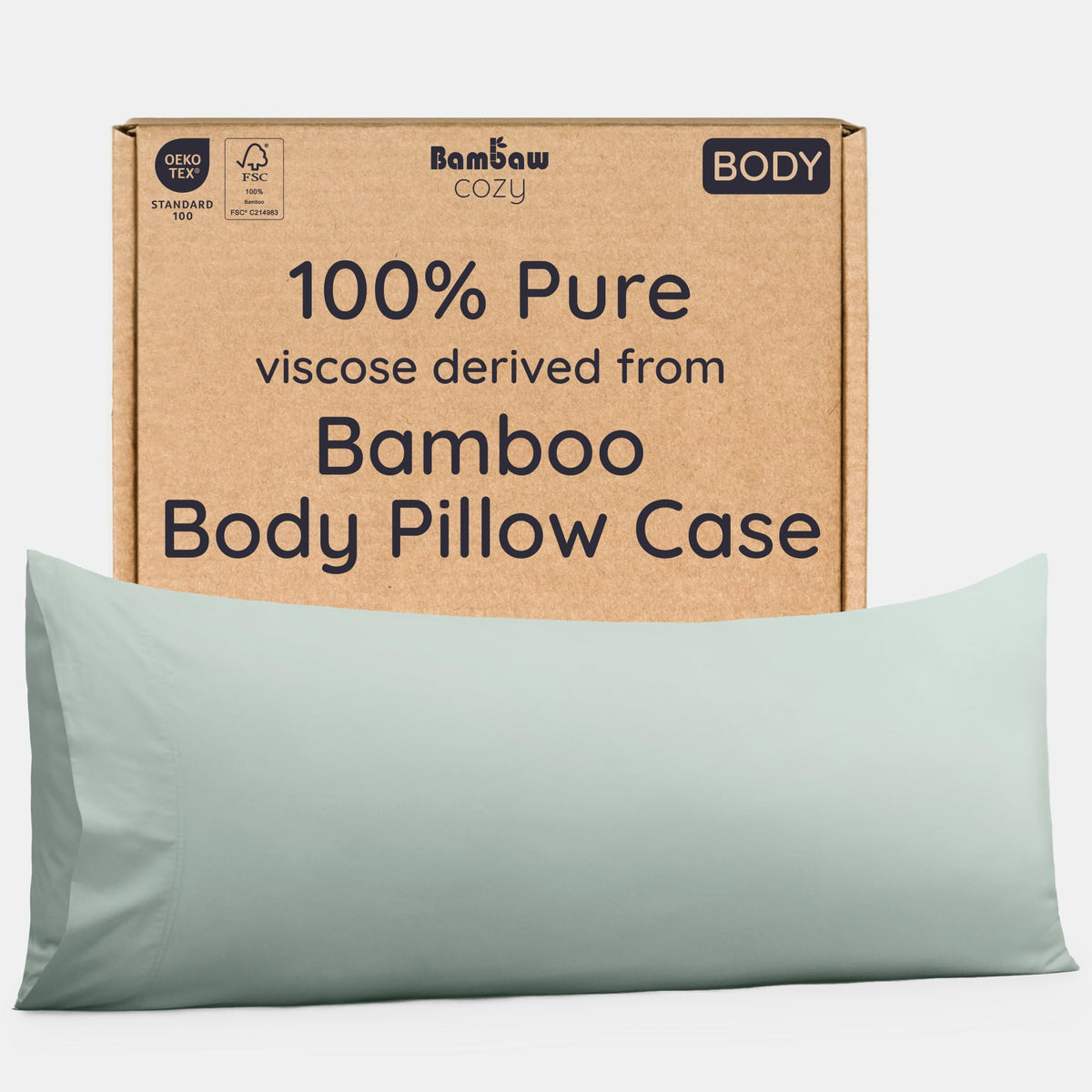 Bambaw 100% Viscose Derived from Bamboo Pillowcase Standard Size – Set of 2 Cooling Pillow Cases for Hot Sleepers, Breathable & Good for the Skin, Cooling Pillow Cover with Envelope Closure (White)