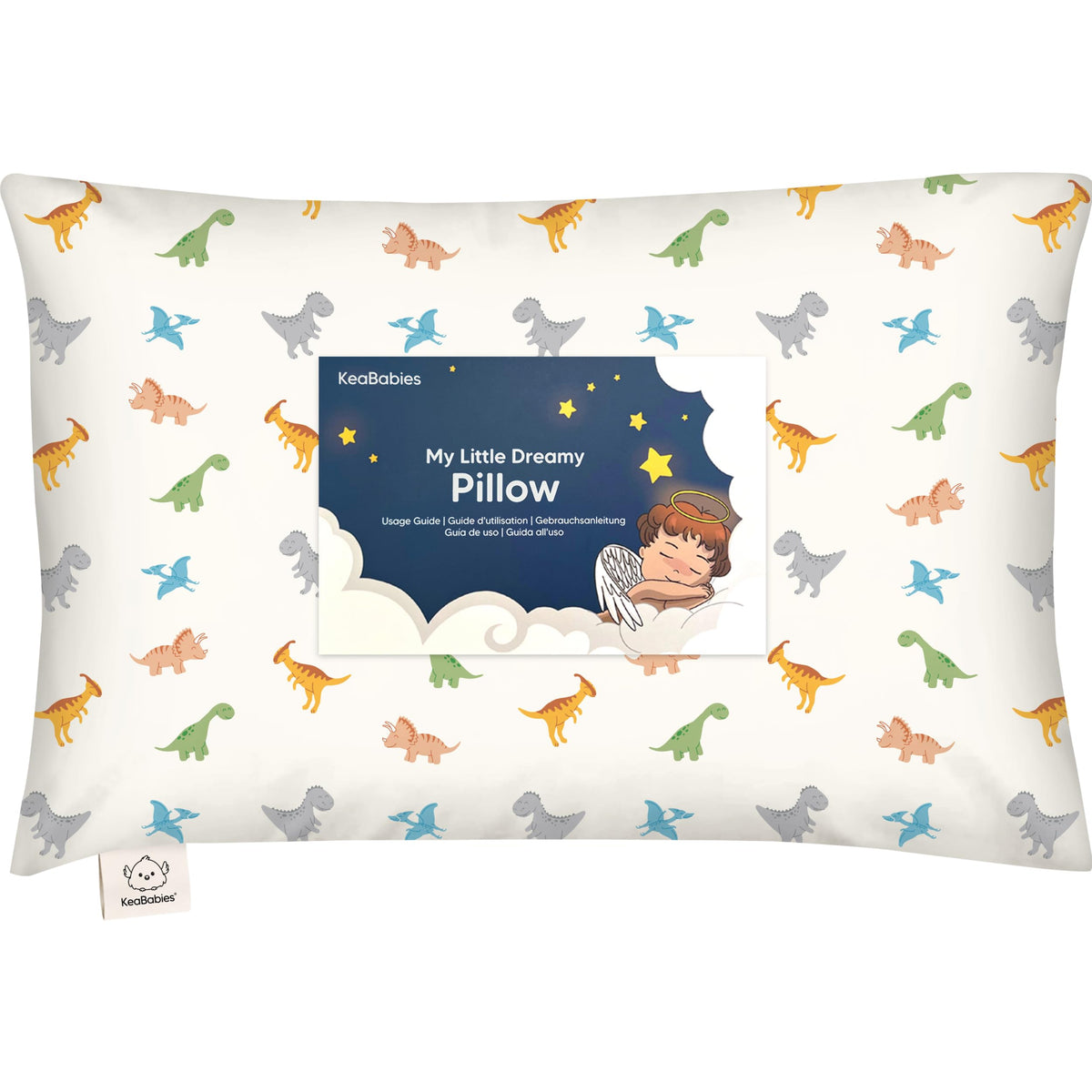 Toddler Pillow with Pillowcase, 13x18 My Little Dreamy Pillow (Soft White)