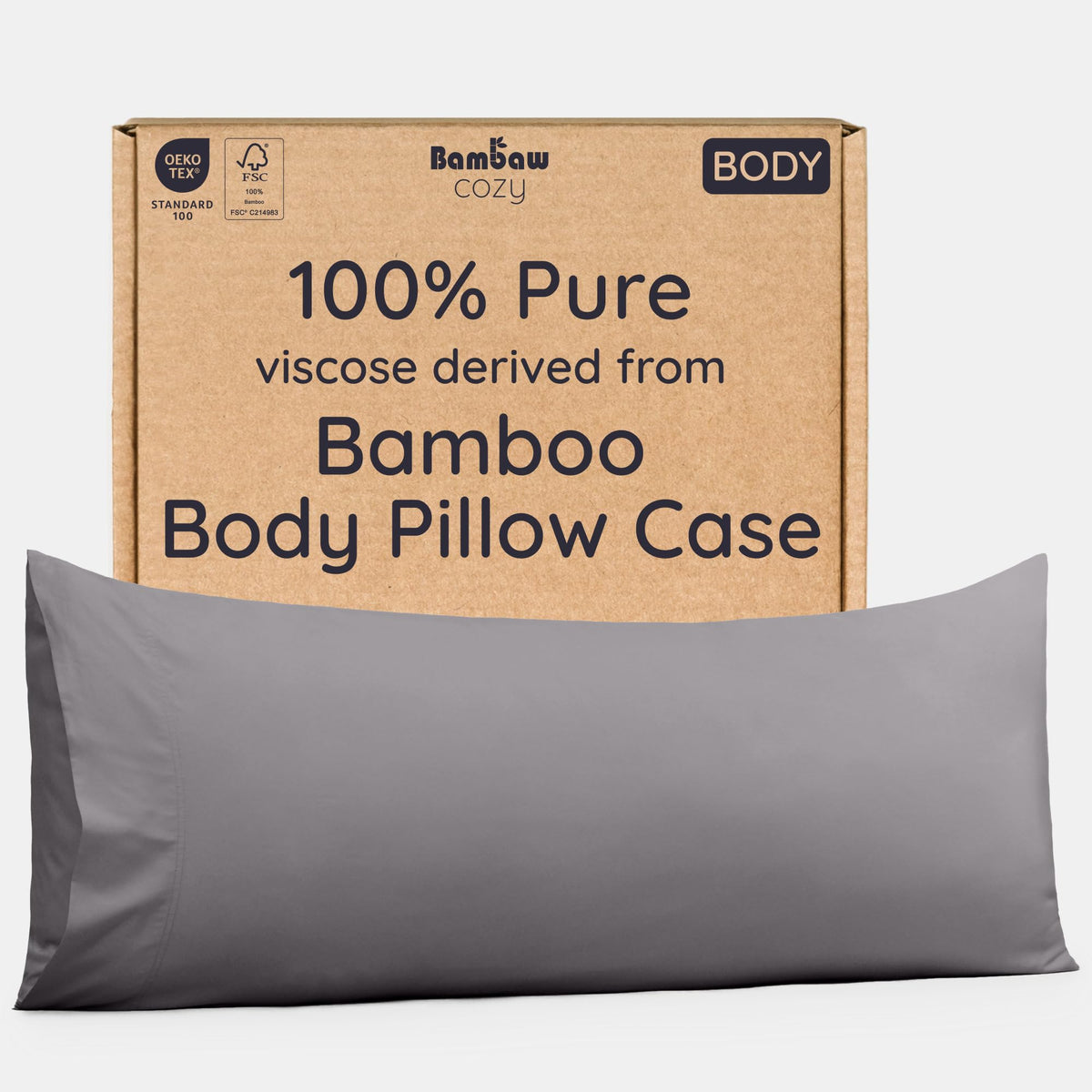 Bambaw 100% Viscose Derived from Bamboo Pillowcase Standard Size – Set of 2 Cooling Pillow Cases for Hot Sleepers, Breathable & Good for the Skin, Cooling Pillow Cover with Envelope Closure (White)