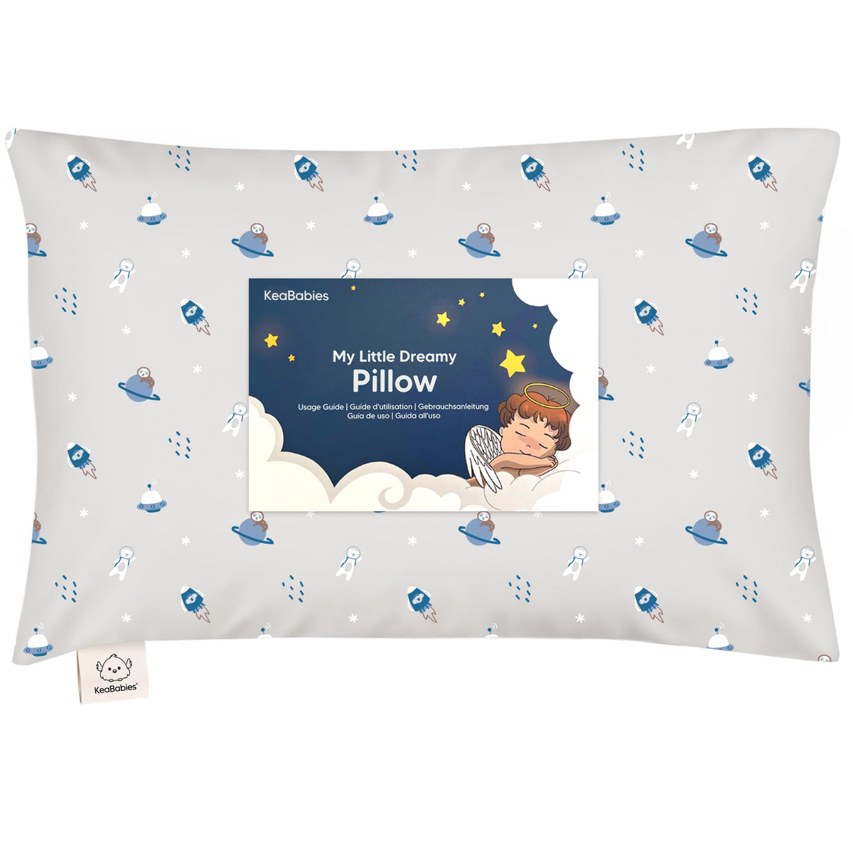 Toddler Pillow with Pillowcase, 13x18 My Little Dreamy Pillow (Soft White)
