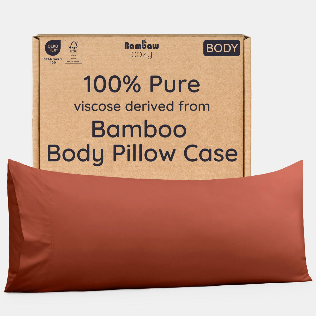 Bambaw 100% Viscose Derived from Bamboo Pillowcase Standard Size – Set of 2 Cooling Pillow Cases for Hot Sleepers, Breathable & Good for the Skin, Cooling Pillow Cover with Envelope Closure (White)