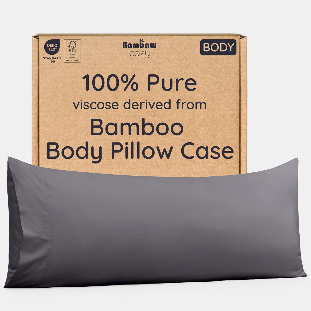 Bambaw 100% Viscose Derived from Bamboo Pillowcase Standard Size – Set of 2 Cooling Pillow Cases for Hot Sleepers, Breathable & Good for the Skin, Cooling Pillow Cover with Envelope Closure (White)