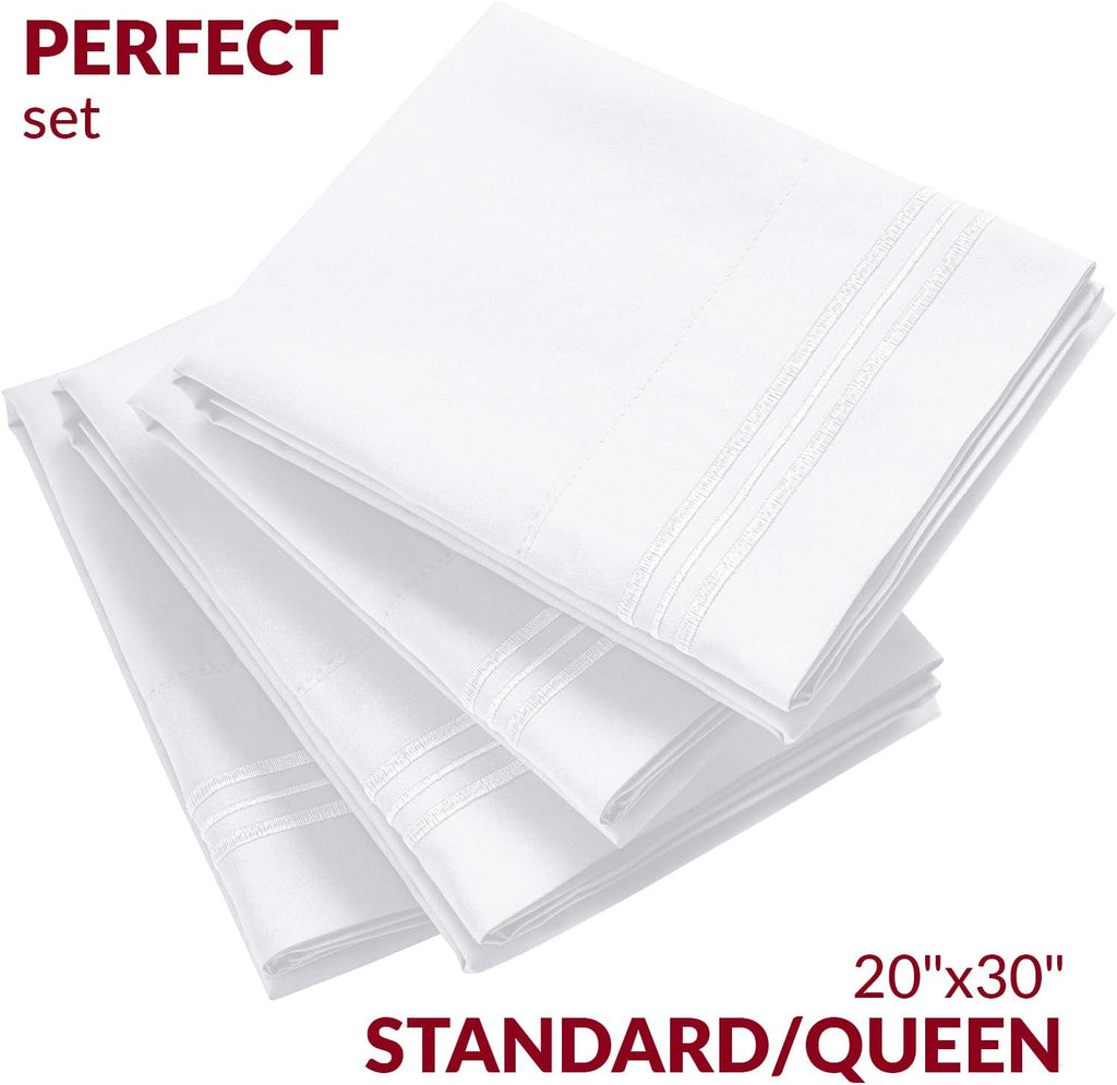 Mellanni Pillow Cases Set - 4 PC Iconic Collection Pillowcases