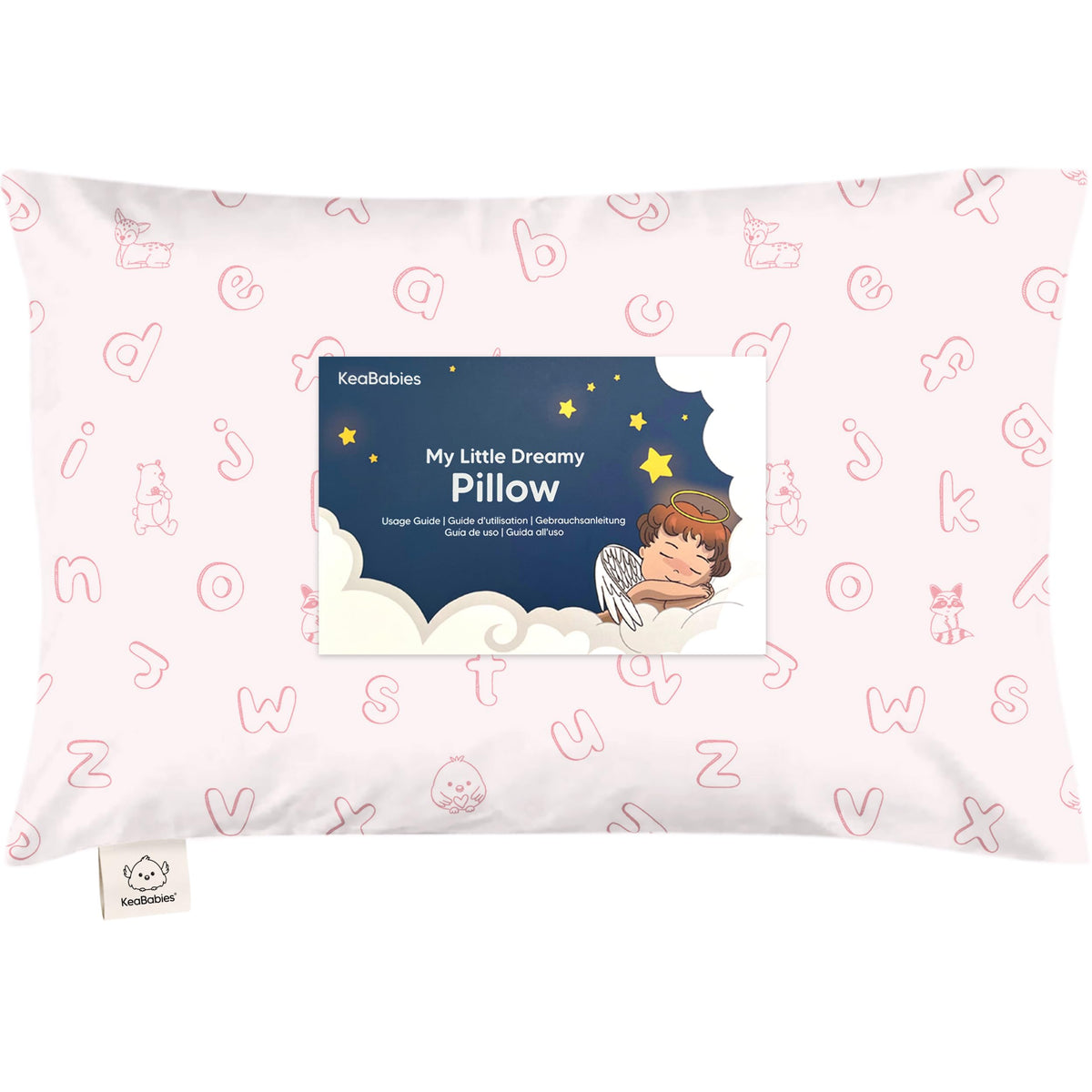Toddler Pillow with Pillowcase, 13x18 My Little Dreamy Pillow (Soft White)
