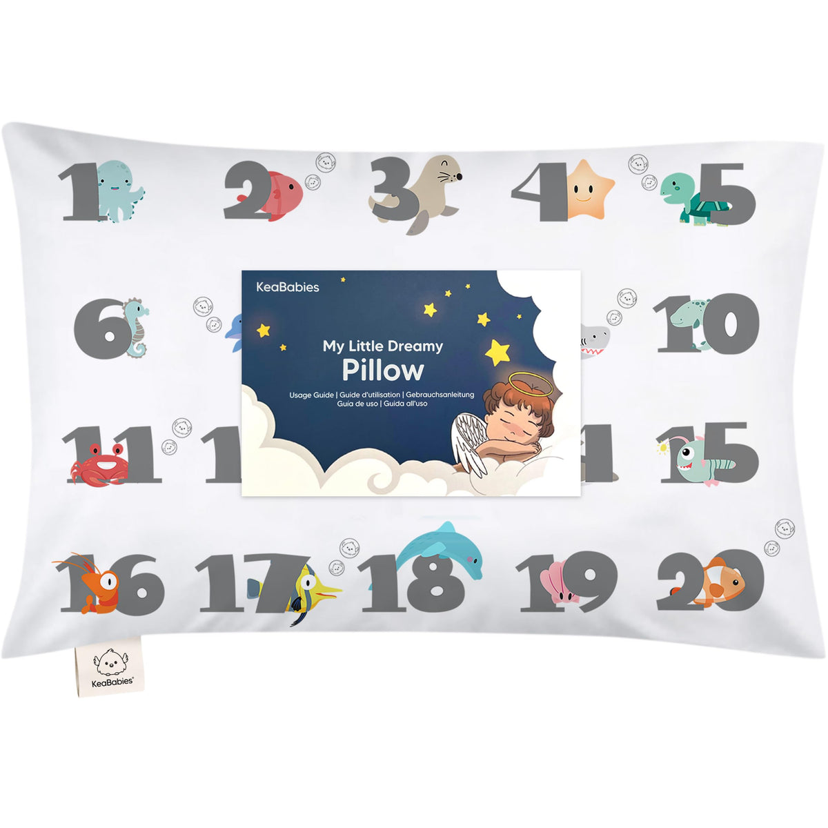 Toddler Pillow with Pillowcase, 13x18 My Little Dreamy Pillow (Soft White)