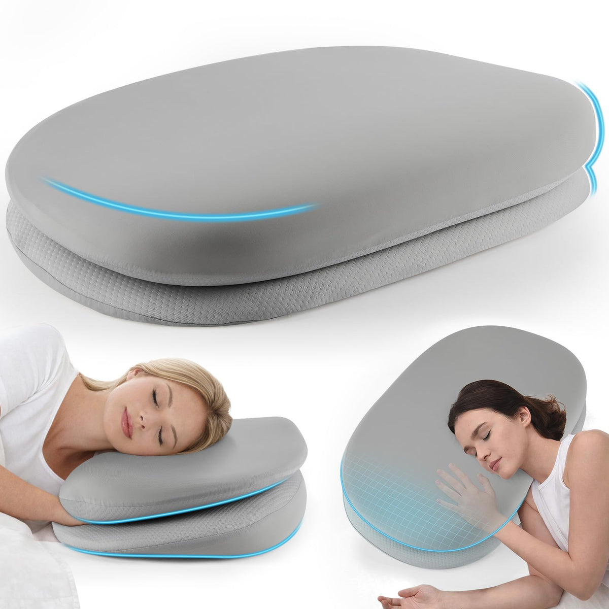 DONAMA Cervical Pillow for Neck Pain, Ergonomic Memory Foam Contour Pillow