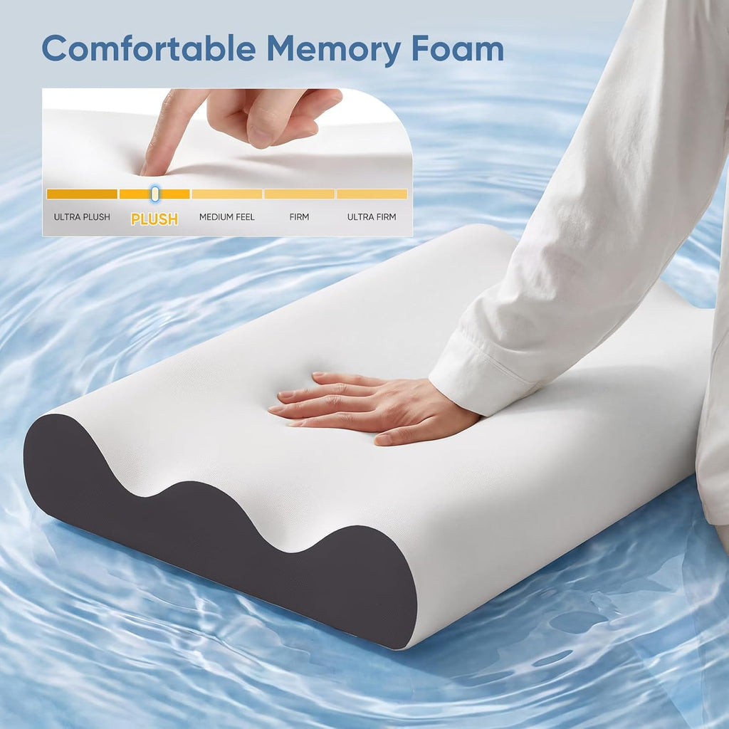 NEWBULIG Contour Memory Foam Cervical Pillow with Neck Support