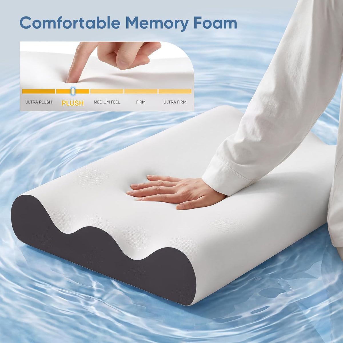 NEWBULIG Contour Memory Foam Cervical Pillow with Neck Support