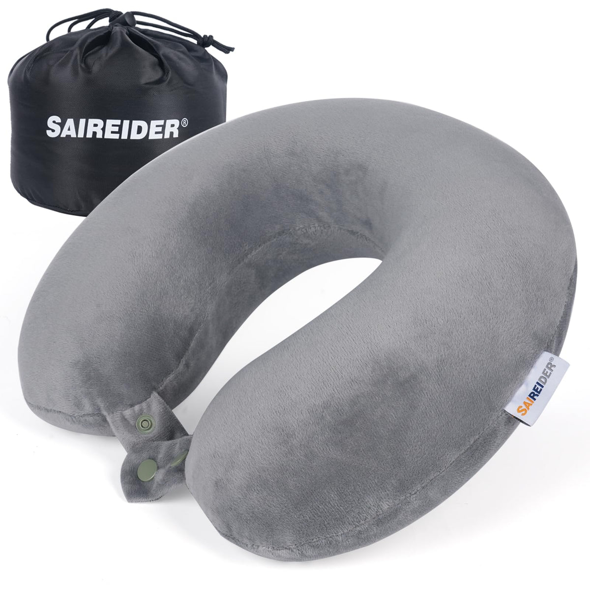 SAIREIDER Neck Pillows for Travel-Head Neck Support Travel Pillow for Traveling, Car, Home, Office Adjustable(Navy Blue)