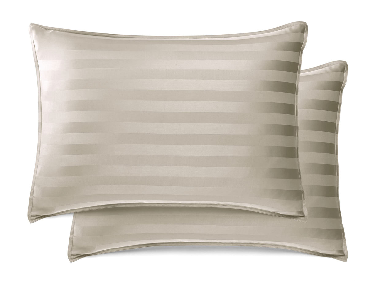 Queen Pillowcases by Pure Bamboo, Genuine 100% Organic Viscose Derived from Bamboo, Luxuriously Soft & Cooling, Double Stitching, Envelope Closure (2 Queen Pillowcases, Ivory)