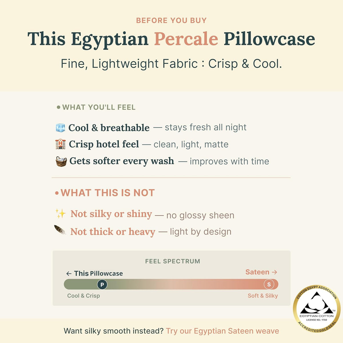 California Design Den 100% Egyptian Cotton 2-Pack Pillowcases Queen Size