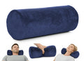 AllSett Health Firm Round Bolster Pillow - Memory Foam Cervical Neck Roll Pillow for Sleeping