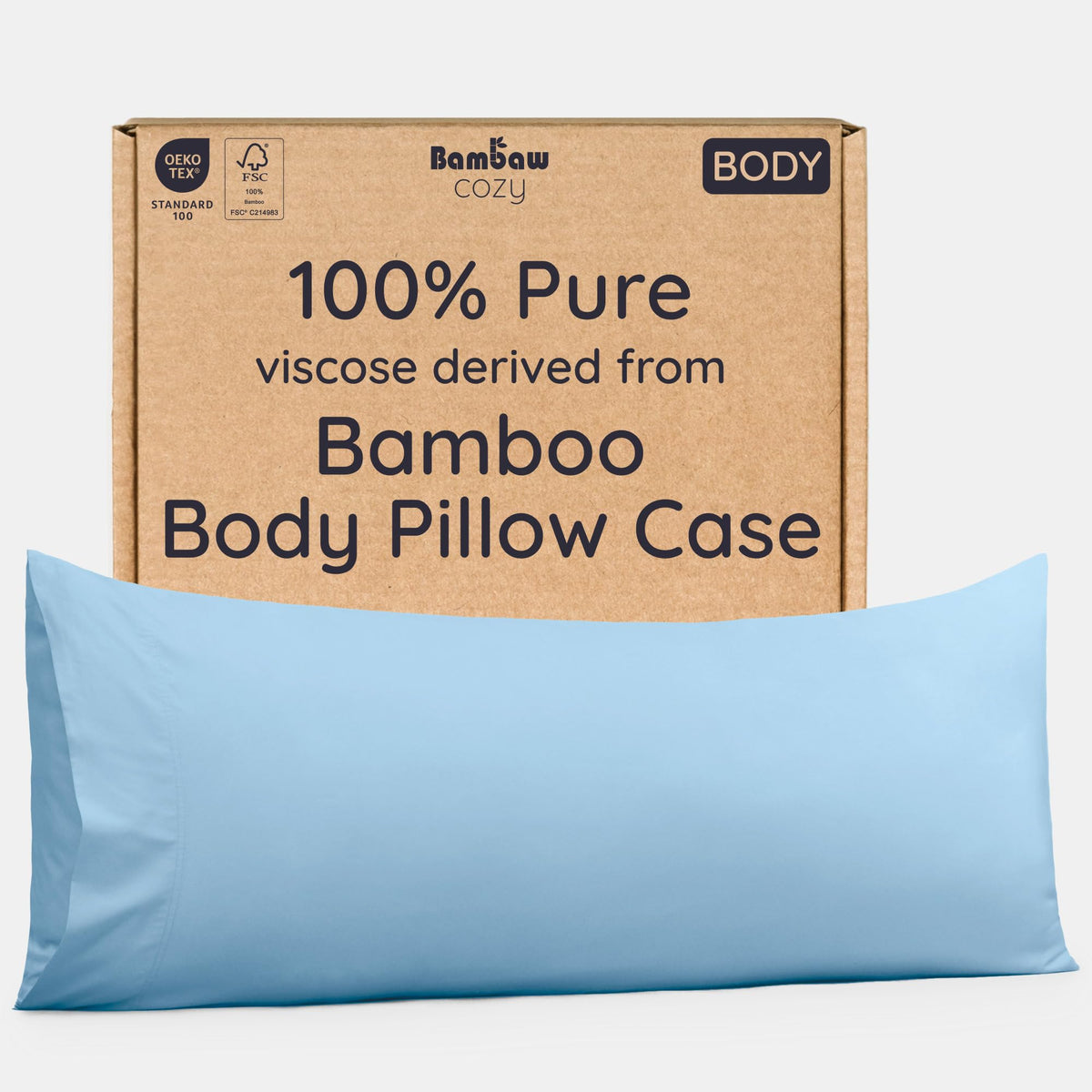 Bambaw 100% Viscose Derived from Bamboo Pillowcase Standard Size – Set of 2 Cooling Pillow Cases for Hot Sleepers, Breathable & Good for the Skin, Cooling Pillow Cover with Envelope Closure (White)