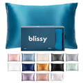 Blissy Silk Pillowcase - 100% Pure Mulberry Silk - 22 Momme 6A High-Grade Fibers - Silk Pillow Cover for Hair & Skin - Regular, Queen & King (Blissy White, Standard)