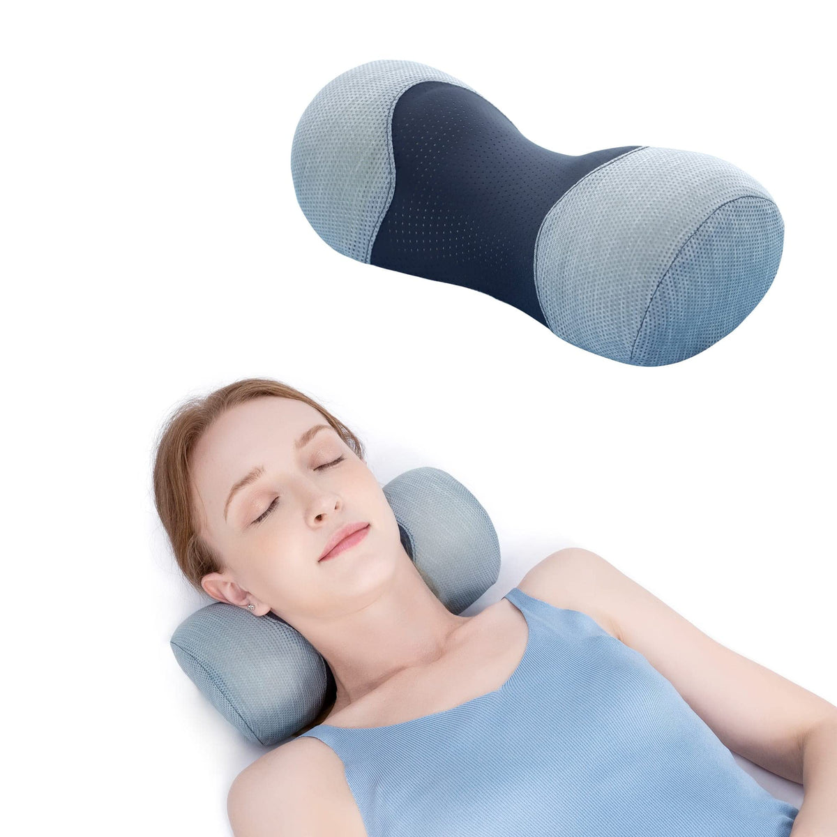 Bespilow Small Neck Roll Pillow for Sleeping, Neck Pillows for Pain Relief