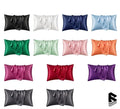 Beamly 2-Piece Satin Silk Pillowcase Set, Standard Size Coral Pillowcases for Hair and Skin, Super Soft Bedding Pillow Covers