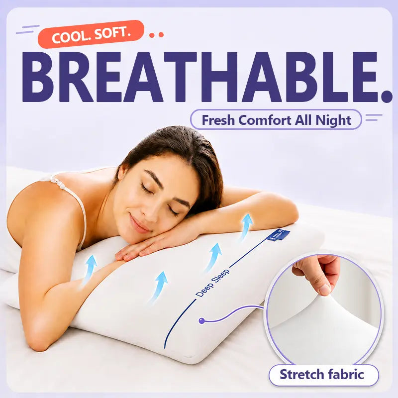 This is a memory foam deep sleep pillow that can relieve neck strain and promote restful sleep. If you suffer from chronic insomnia and wake up with a sore neck during the day, this memory foam deep sleep pillow is perfect for you.