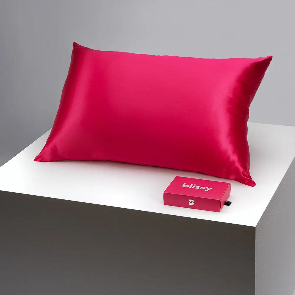 Blissy Silk Pillowcase - 100% Pure Mulberry Silk - Improve Your Hair, Skin and Health While You Sleep! - The Only Award Winning & Dermatologist Approved Silk Pillowcase