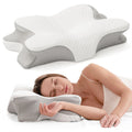 Alcedo Cervical Pillow for Cozy Sleep, Odorless Ergonomic Contour Memory Foam, Orthopedic Bed Pillow for Side, Back, and Stomach Sleepers