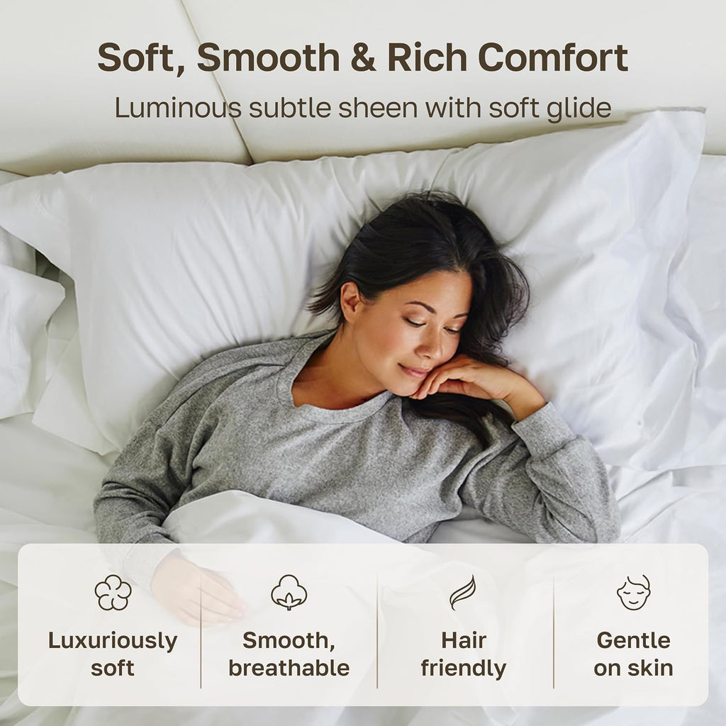 California Design Den 1000 Thread Count Pillow Cases Queen Size, Set of 2