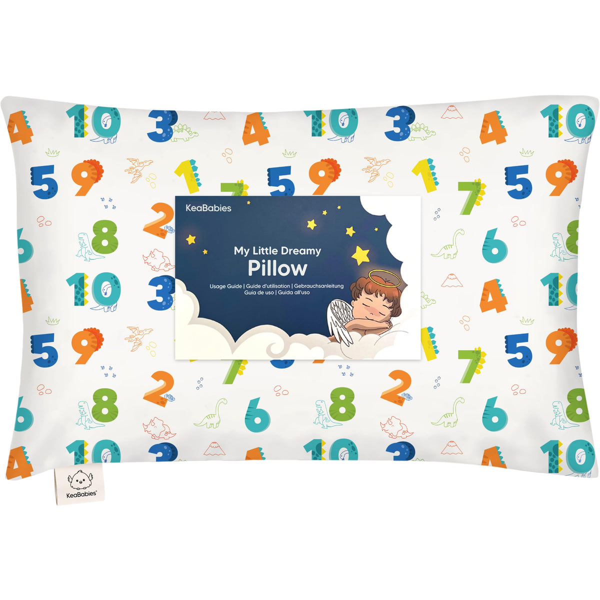 Toddler Pillow with Pillowcase, 13x18 My Little Dreamy Pillow (Soft White)