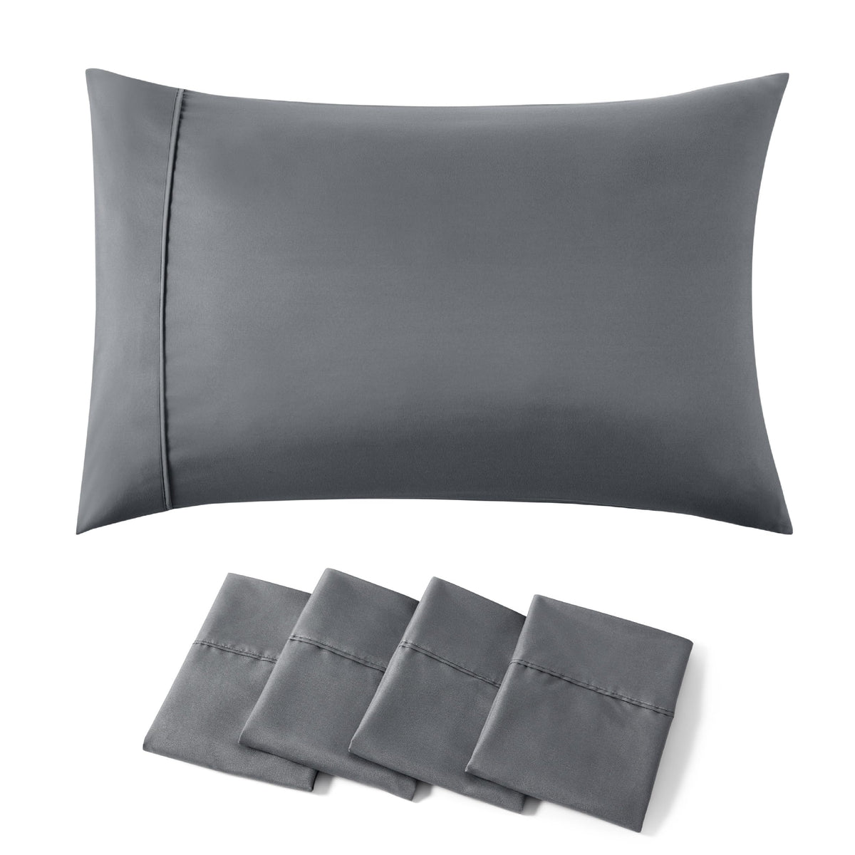 Bedsure Queen Pillow Cases Set of 2 - Sage Green Brushed Microfiber Pillowcase 2 Pack, Super Soft and Cozy Pillow Sham Covers with Envelope Closure, Wrinkle, Fade Resistant, 20x30 Inches